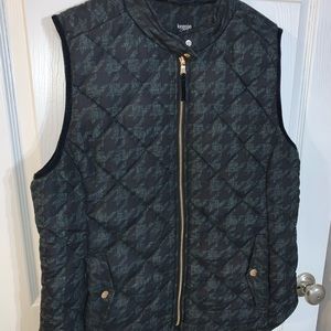 Green and Black Quilted Vest
